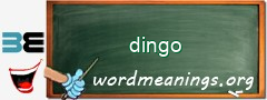 WordMeaning blackboard for dingo